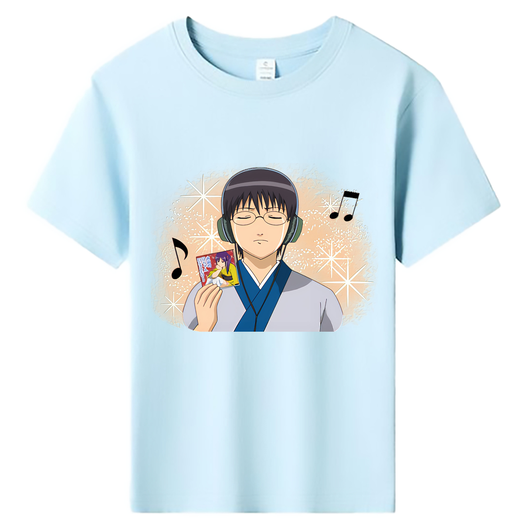 （画像用） ぎんたま 坂田銀時（さかたぎんとき） 神楽 志村新八（しむら しんぱち） GINTAMA Sakata Gintoki Kagura Shimura Shinpachi 綿100％キッズTシャツ（フロントプリント）